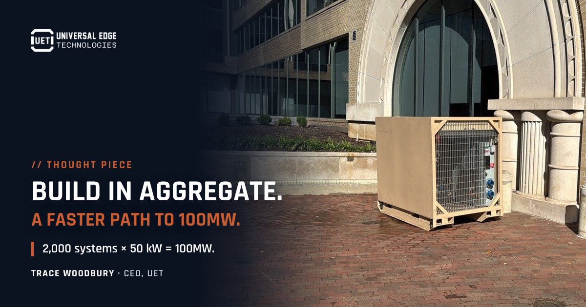 Build in Aggregate: A Faster Path to 100MW, UET thought piece cover graphic